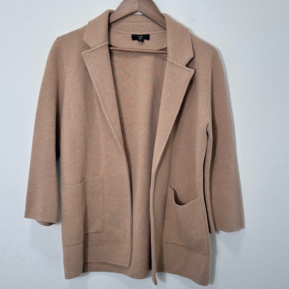 J. Crew Sweaters - J. Crew Sophie Open Front Soft Blazer Cardigan Camel Brown Size Small